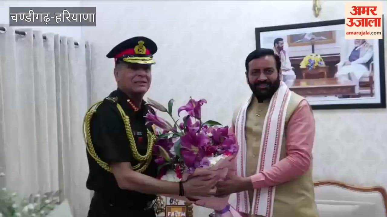 Chief of Army Staff General Dheeraj Seth met Chief Minister Nayab Singh Saini.