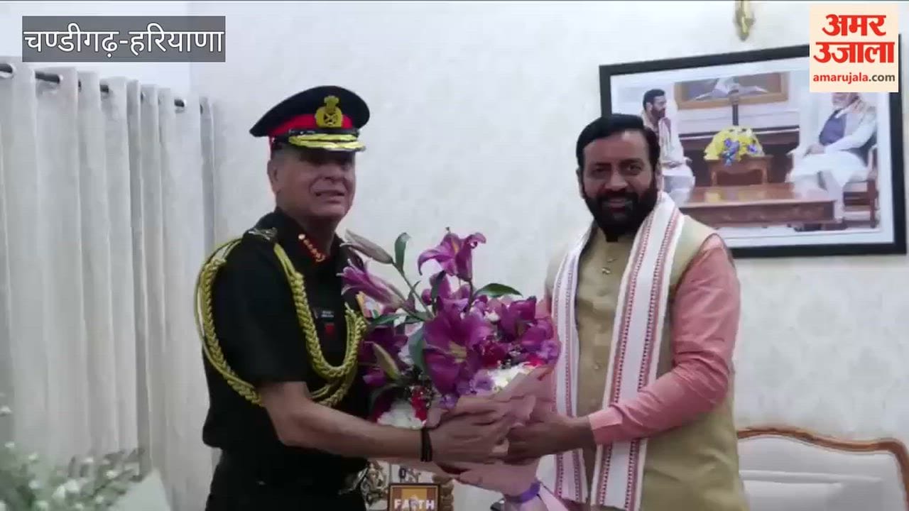Chief of Army Staff General Dheeraj Seth met Chief Minister Nayab Singh Saini.