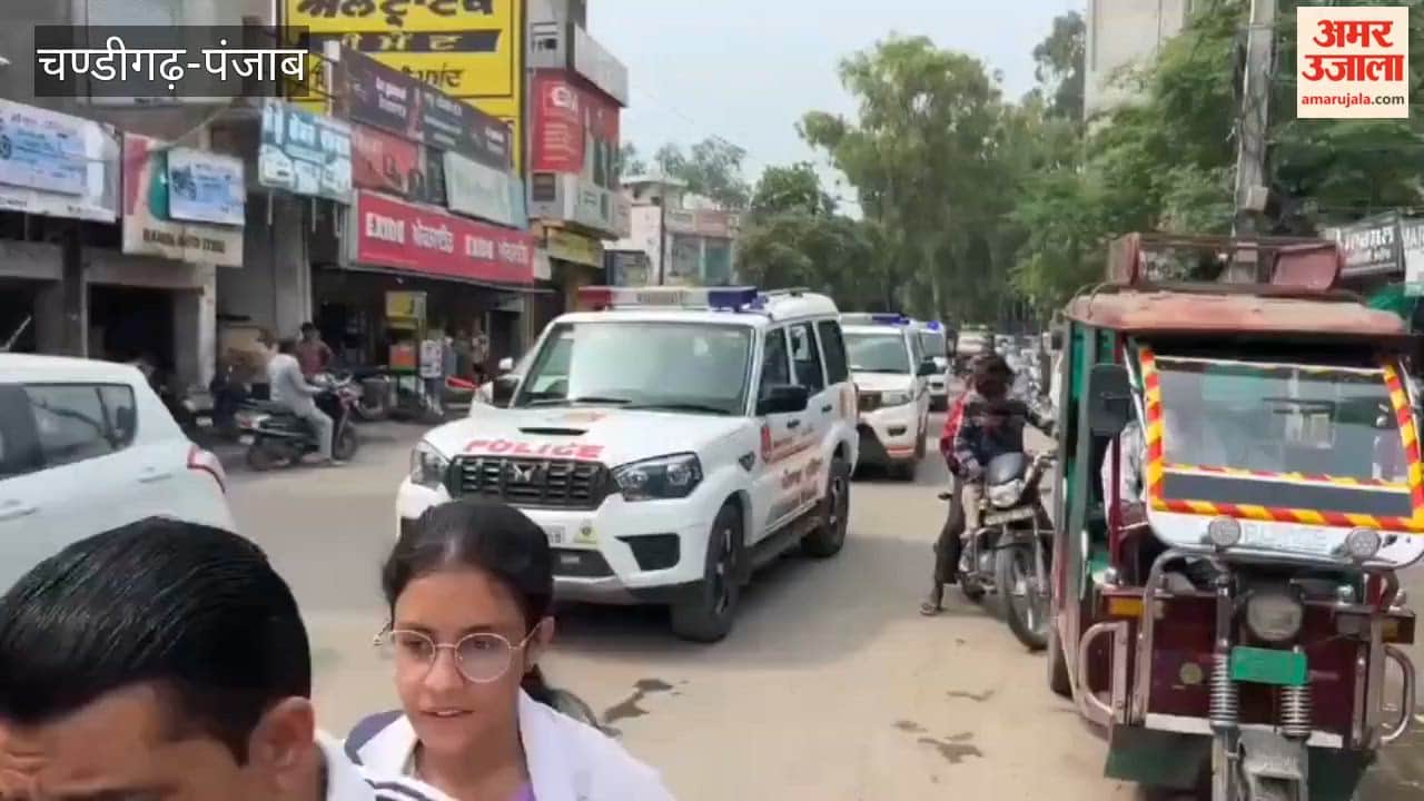Police conduct flag march in Firozpur ahead of Independence Day.
