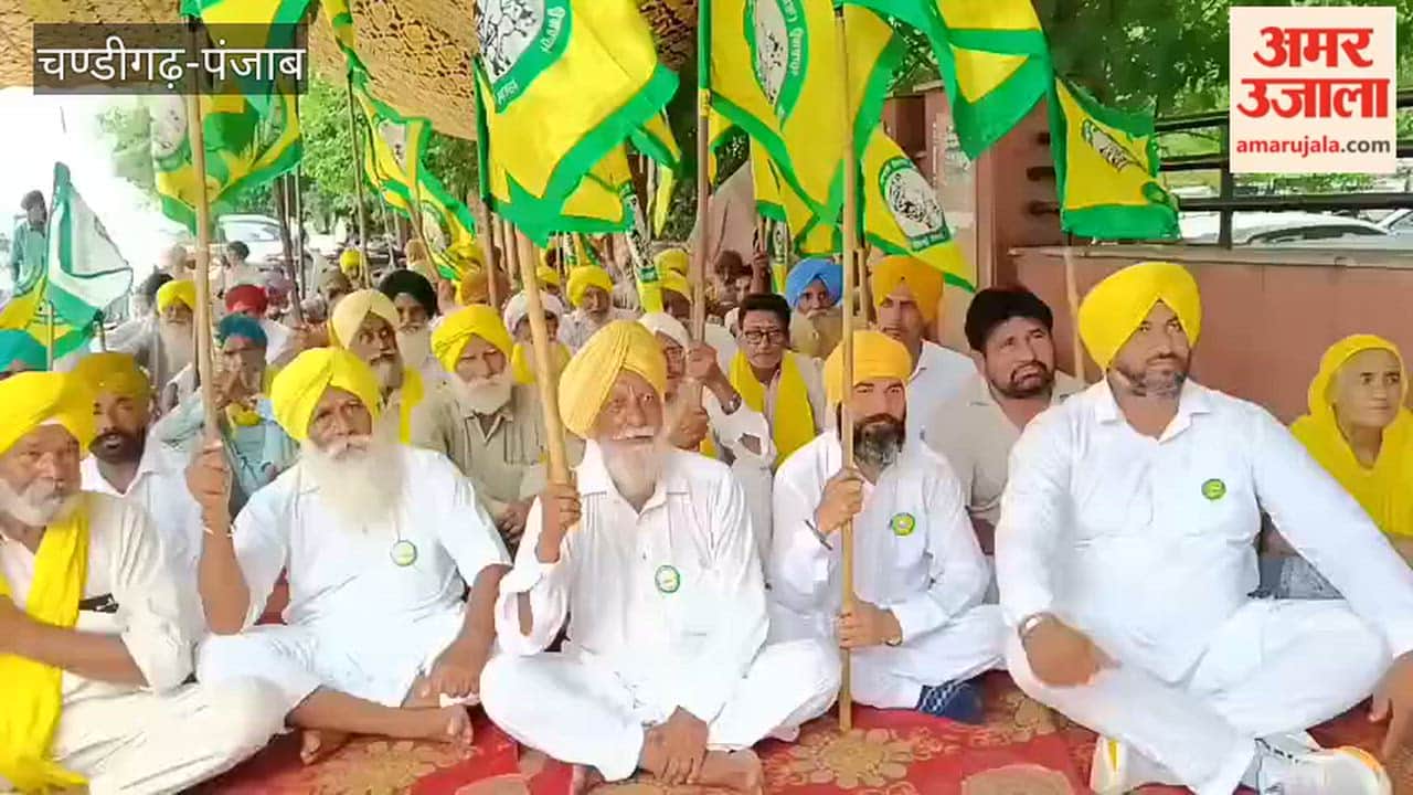 Samyukt Kisan Morcha staged a protest outside the DC office in Moga.