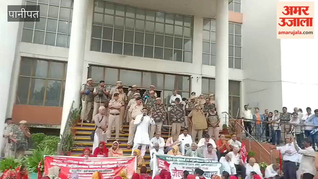 Farmers and laborers Fill the Jails protest in Panipat.