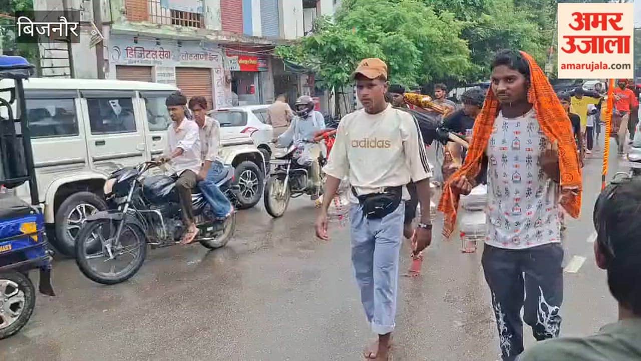 Bijnor: Rain Fails to Deter Kanwariyas, Devotees Walk 150-300 Km with Holy Ganga Water