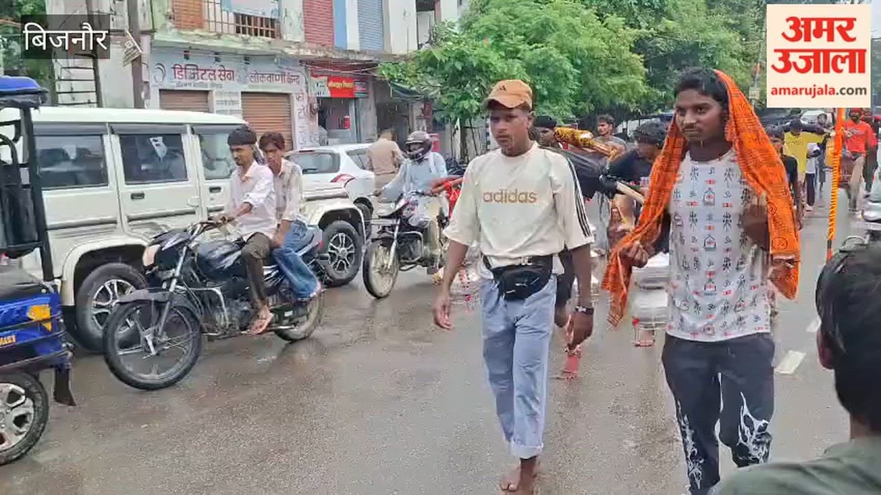 Bijnor: Rain Fails to Deter Kanwariyas, Devotees Walk 150-300 Km with Holy Ganga Water