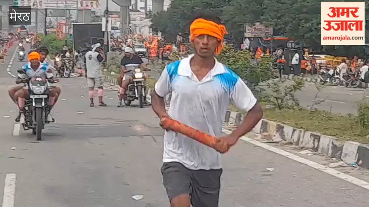 Meerut: Destination Is the Temple, Feet Move Like a Storm, Faith Outpaces Pain for Dak Kanwariyas