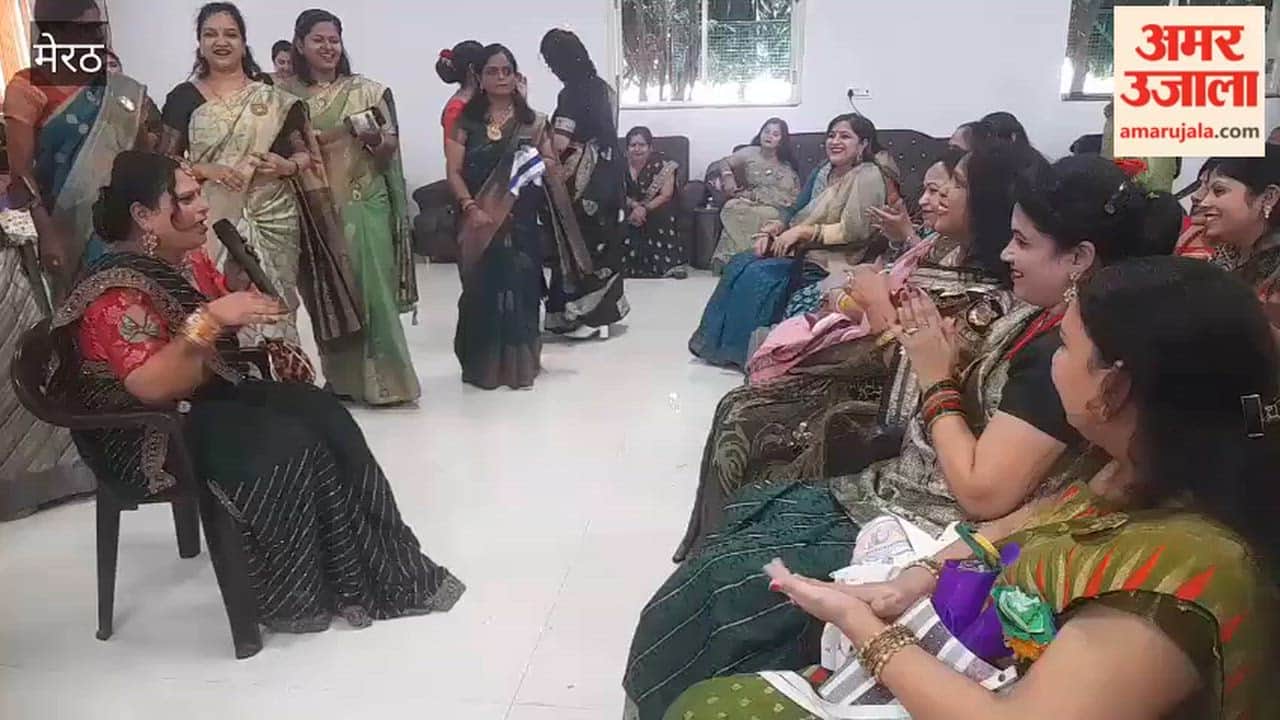 Meerut: Teej Celebration Held at Shri Ram Saraswati Shishu Mandir