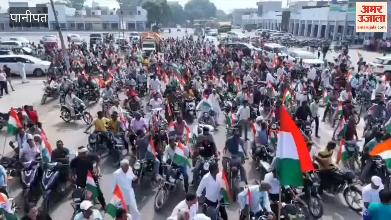 'Tiranga Yatras' were taken out in Matlauda and Samalkha, Panipat, and received a warm welcome at various locations.