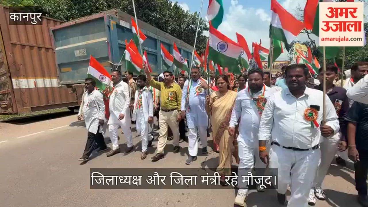Kanpur BJP Organizes Grand Tiranga Yatra from Baripal to Bihareshwar Temple in Ghatampur