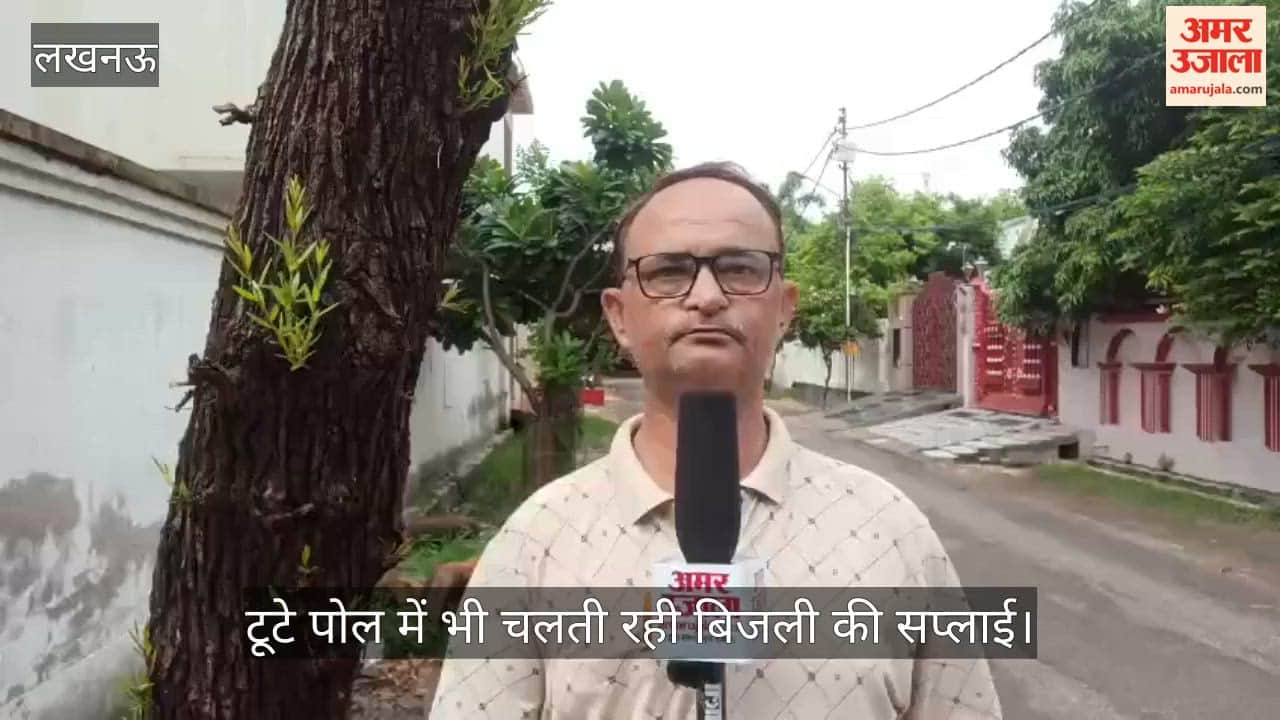 VIDEO: आंधी पानी में मकान पर गिरा पेड़, कई पोल डैमेज, टूटे पोल में भी चलती रही बिजली की सप्लाई