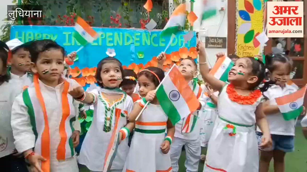 Children sang patriotic songs at Maple Bear School in Ludhiana.