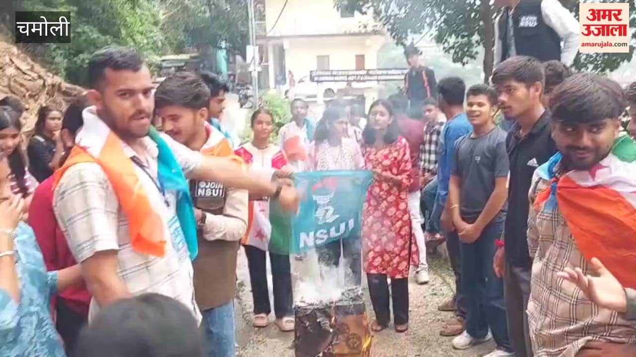NSUI burns Vice Chancellor effigy over exam result discrepancies Chamoli news