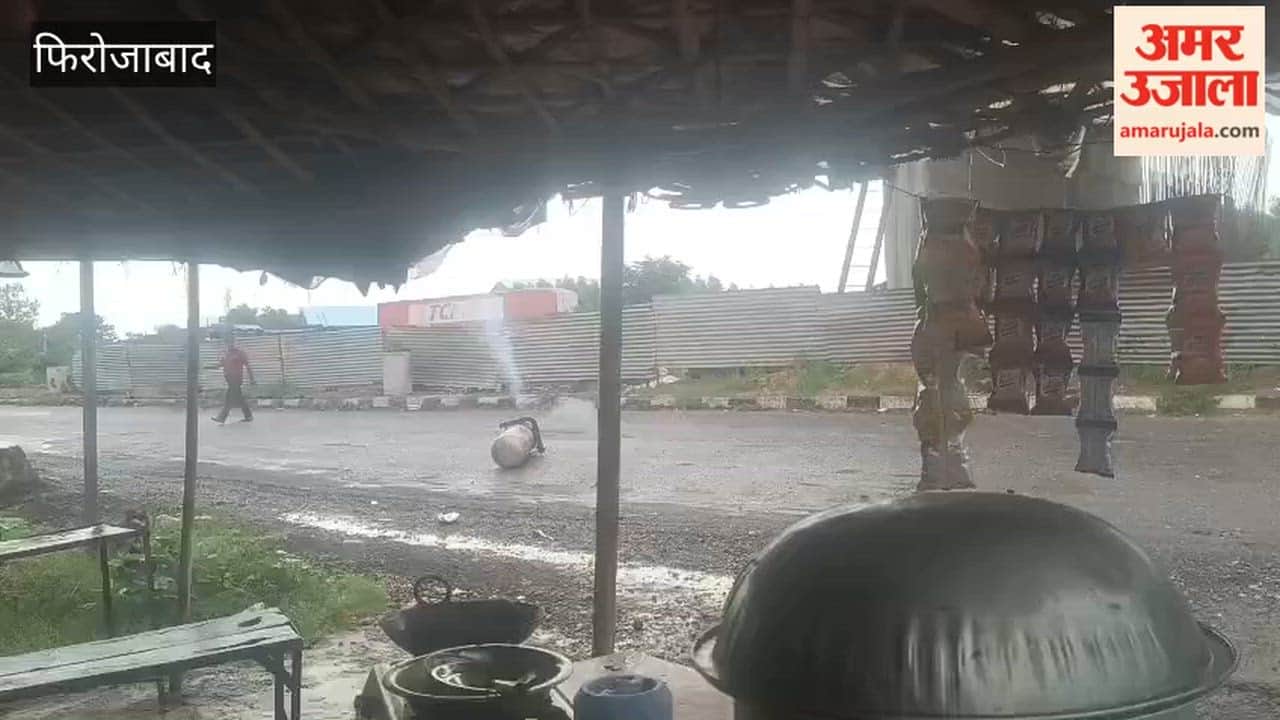 CNG Tank Falls From Moving Container Gas Leak