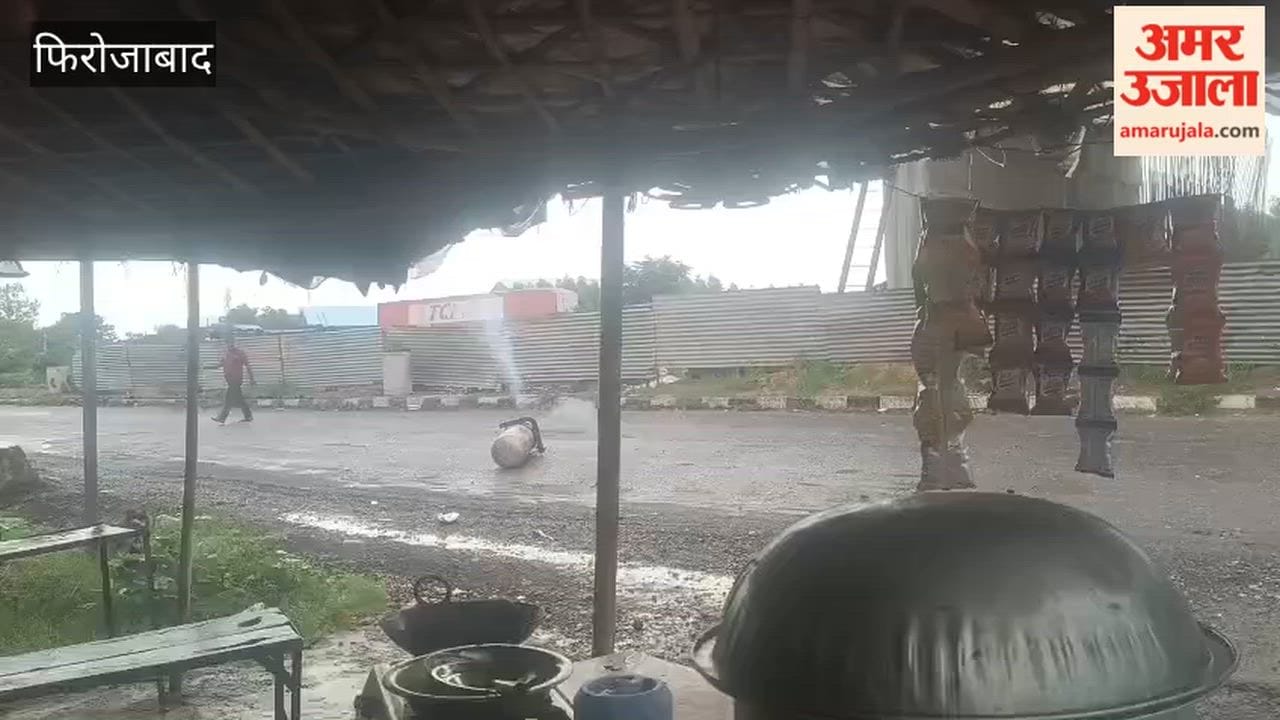 CNG Tank Falls From Moving Container Gas Leak