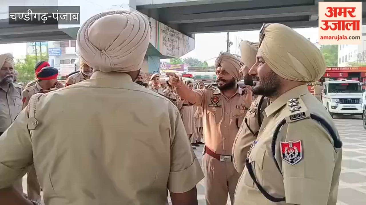 Moga Police conducted a flag march in Moga ahead of Independence Day