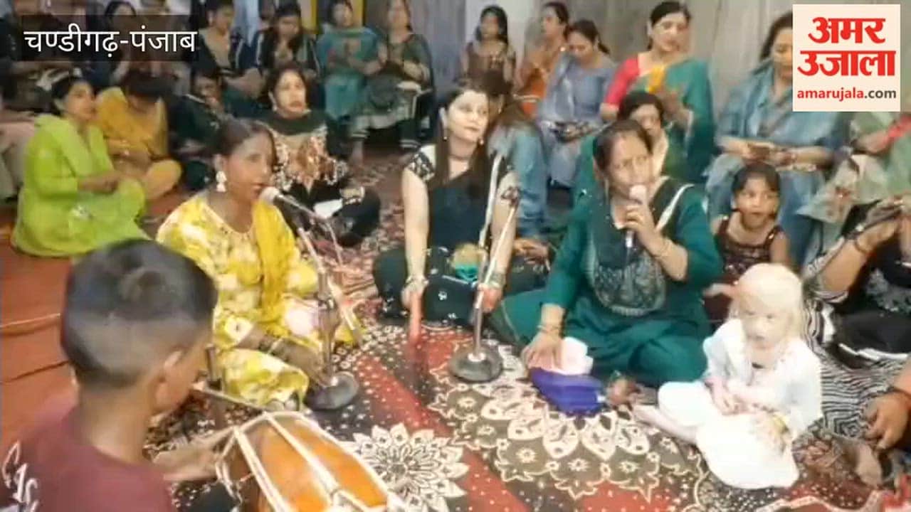 Teej festival celebrated with great enthusiasm at the Shri Banke Bihari Ji Temple in Ferozepur Cantonment.