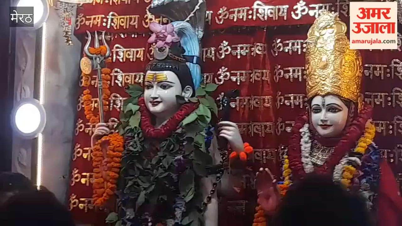 Meerut: Devotees performed *Jalabhishek* at the Baba Aughadnath Temple on Nag Panchami.