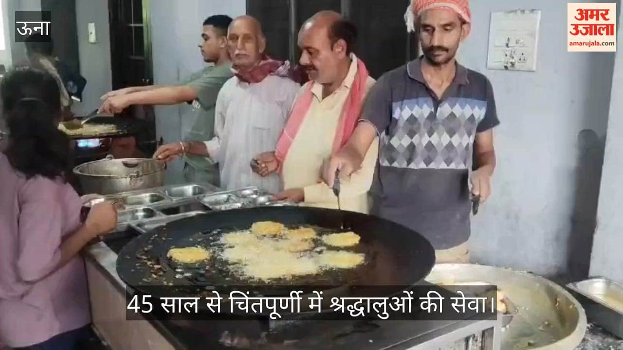 Serving pilgrims in Chintpurni for 45 years: The Chaudhary family and Satish Kumar are organizing a *langar* during the Sawan Fair