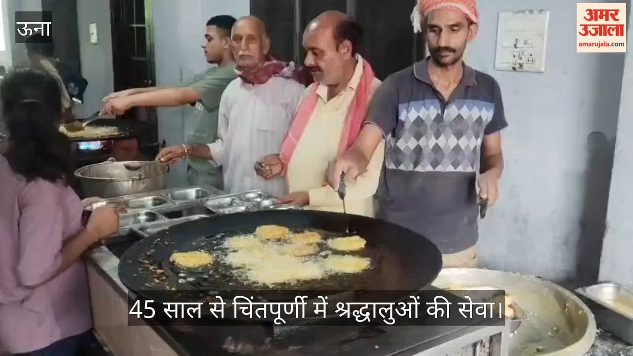 Serving pilgrims in Chintpurni for 45 years: The Chaudhary family and Satish Kumar are organizing a *langar* during the Sawan Fair