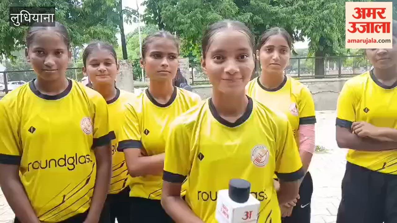 Hockey match organized during the District School Games at PAU Hockey Stadium, Ludhiana.