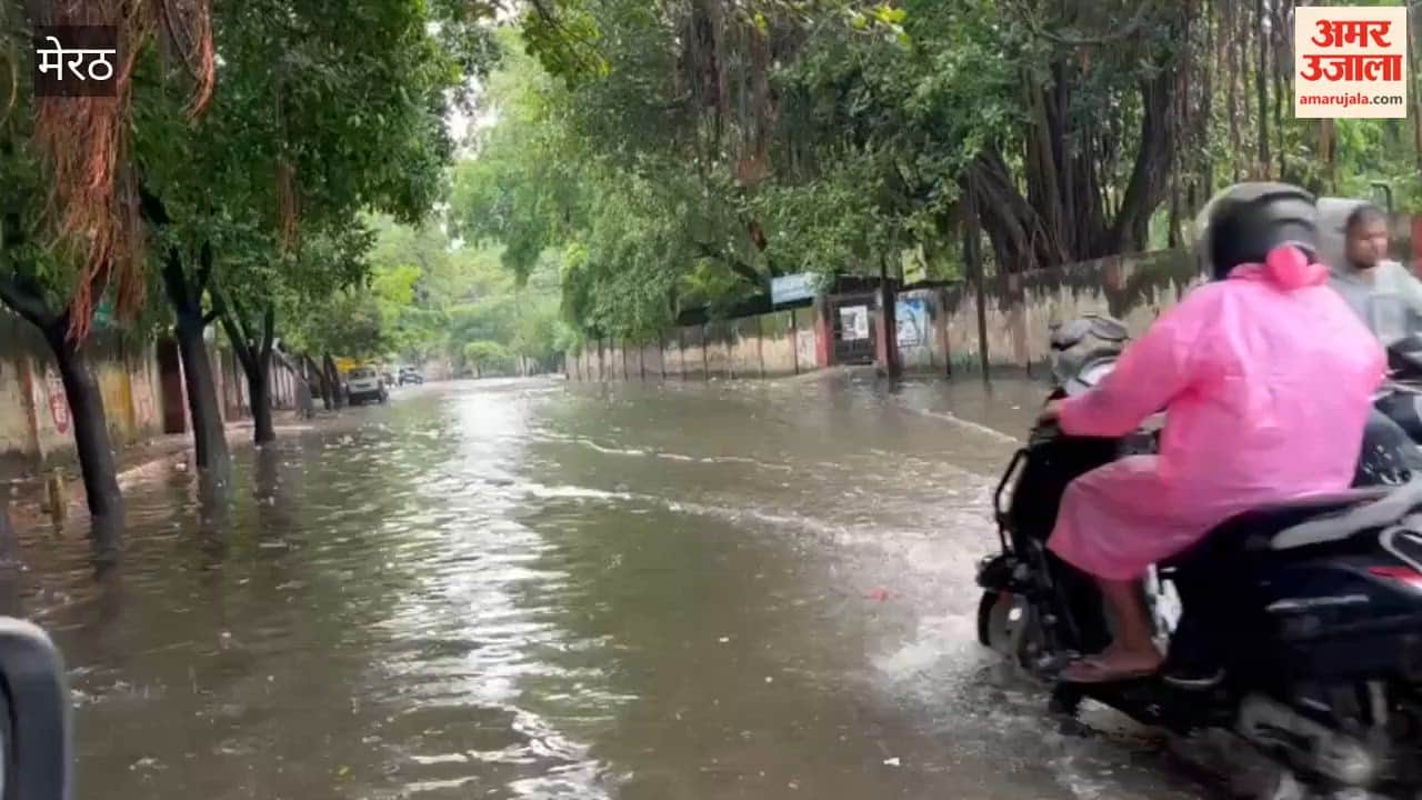 Meerut: Waterlogging Outside CAB School Near Bhainsali Ground After Rain