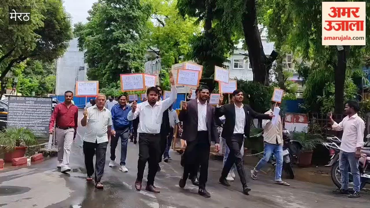 Meerut: Lawyers Protest Over Alleged Encroachment and Missing Woman, Submit Memorandum to DM