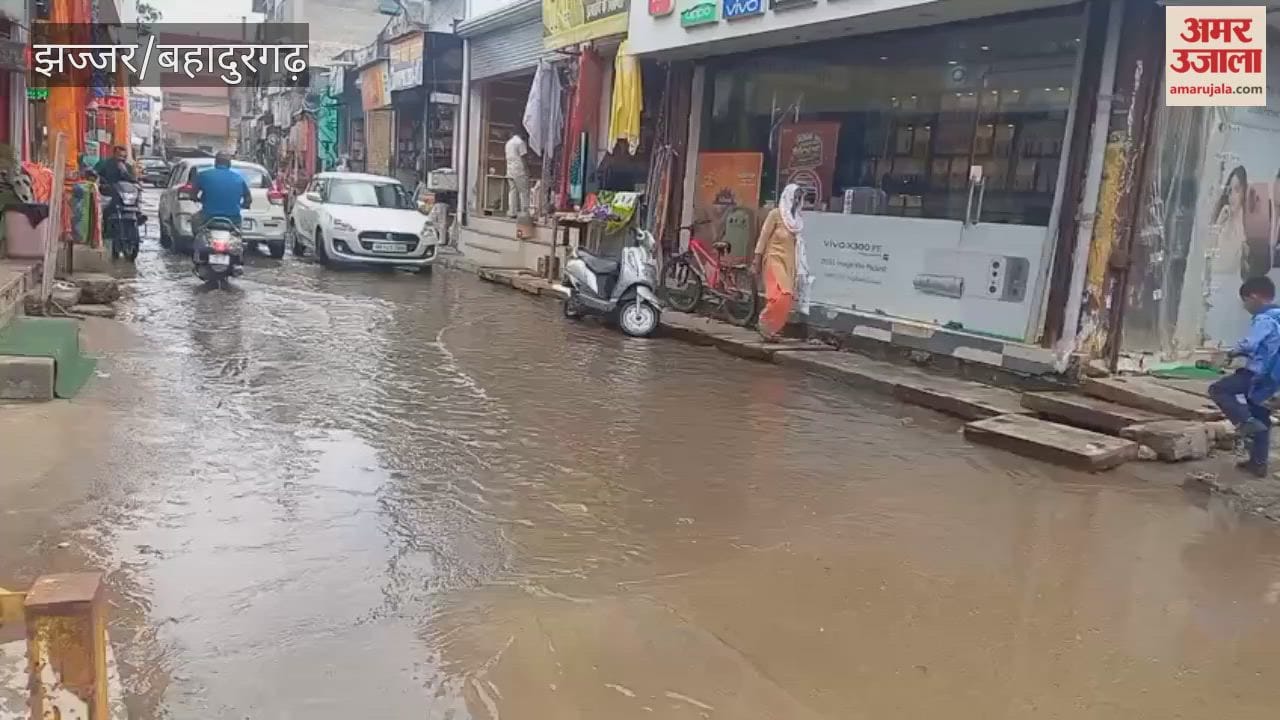 Waterlogging returns to Jhajjar following late-night rain; 68 mm of rainfall recorded.