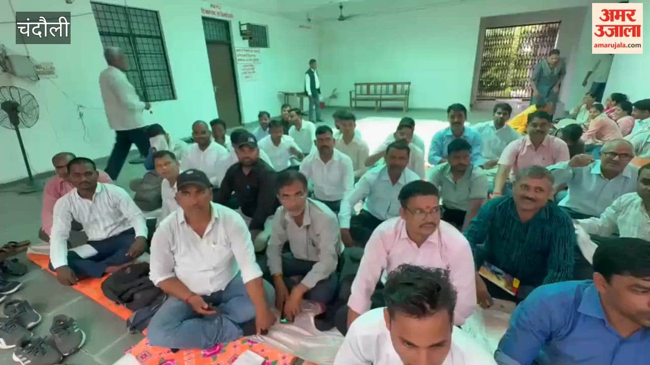 Lekhpals staged protest Tehsil and boycotted Samadhan Diwas