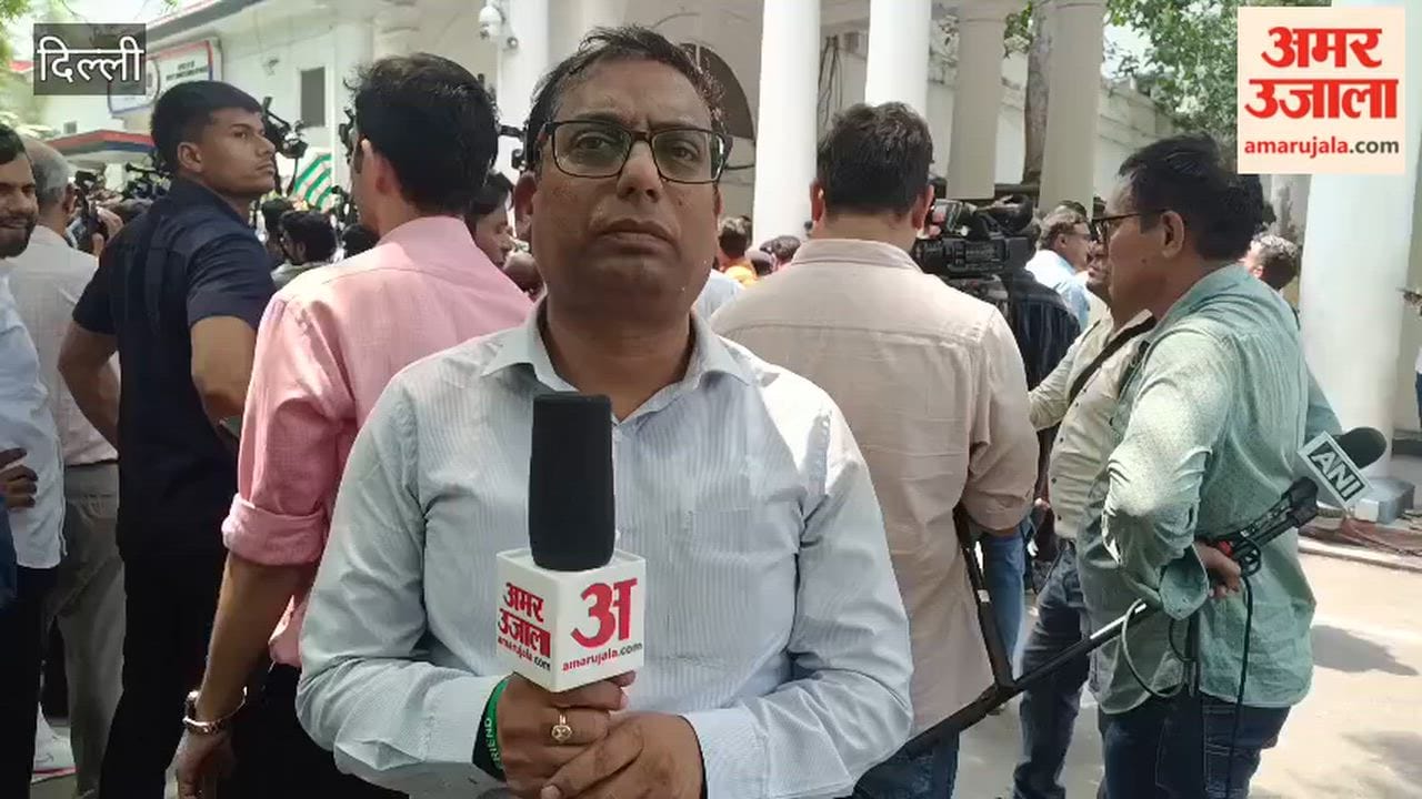 Rahul Gandhi staged a sit-in at the Parliament Street police station to demand the filing of an FIR for Sahil, who was injured by a pellet gun