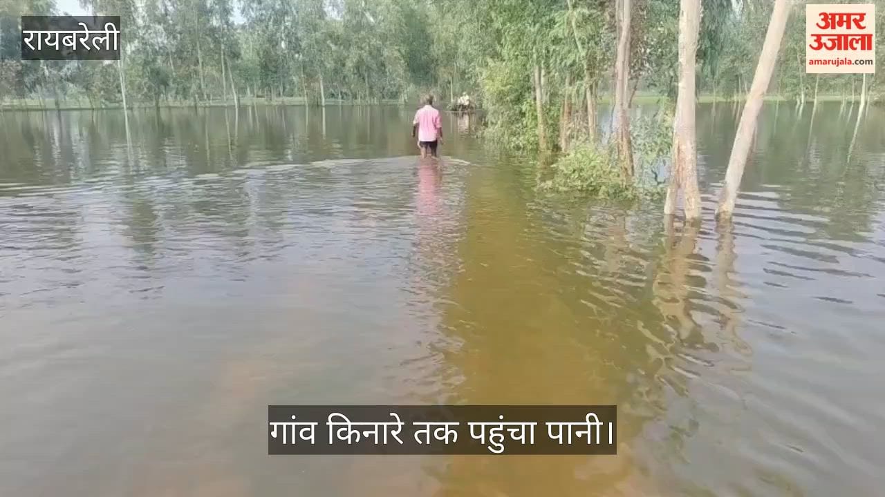 Video: रायबरेली में खेतों के बाद गांव किनारे तक पहुंचा पानी,  निकला दूभर