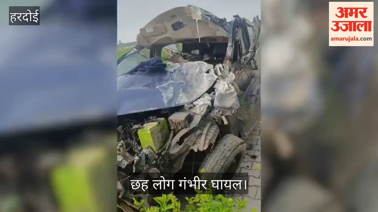 Road accident on Ganga Expressway in Hardoi driver dies after Ertiga overturns