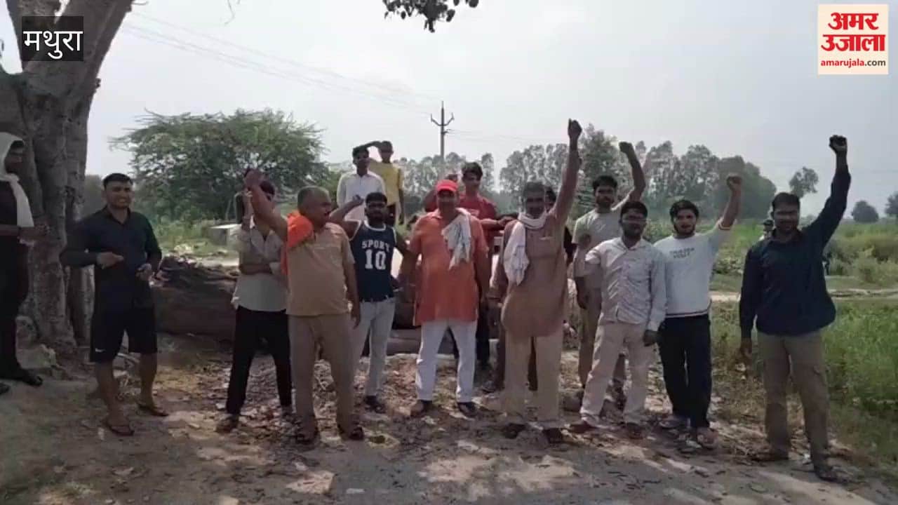 Government Road Dug Up by JCB, Farmers Protest in Mathura