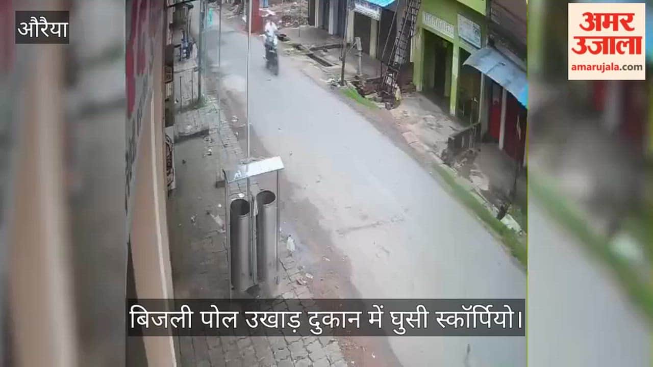 Minor behind the wheel of a Scorpio; speeding vehicle crashes into a shop after knocking down a pole