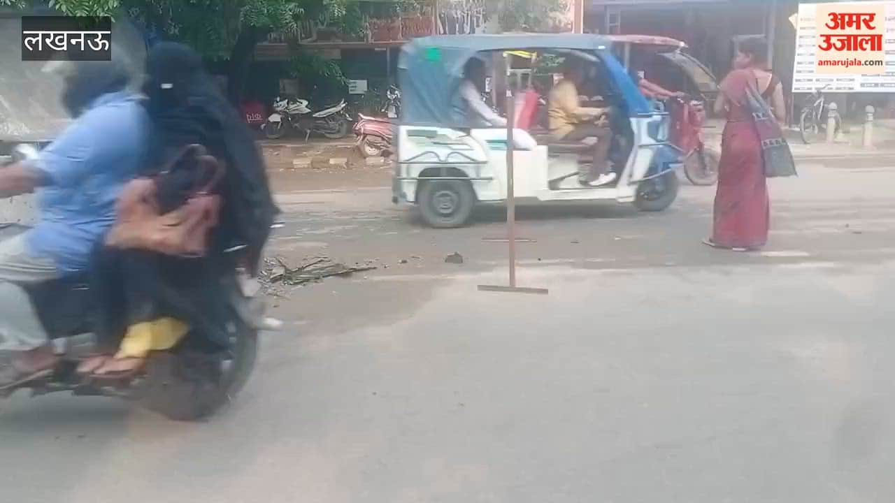 लखनऊ में कुर्सी रोड पर अधूरा डिवाइडर बन रहा हादसों का सबब