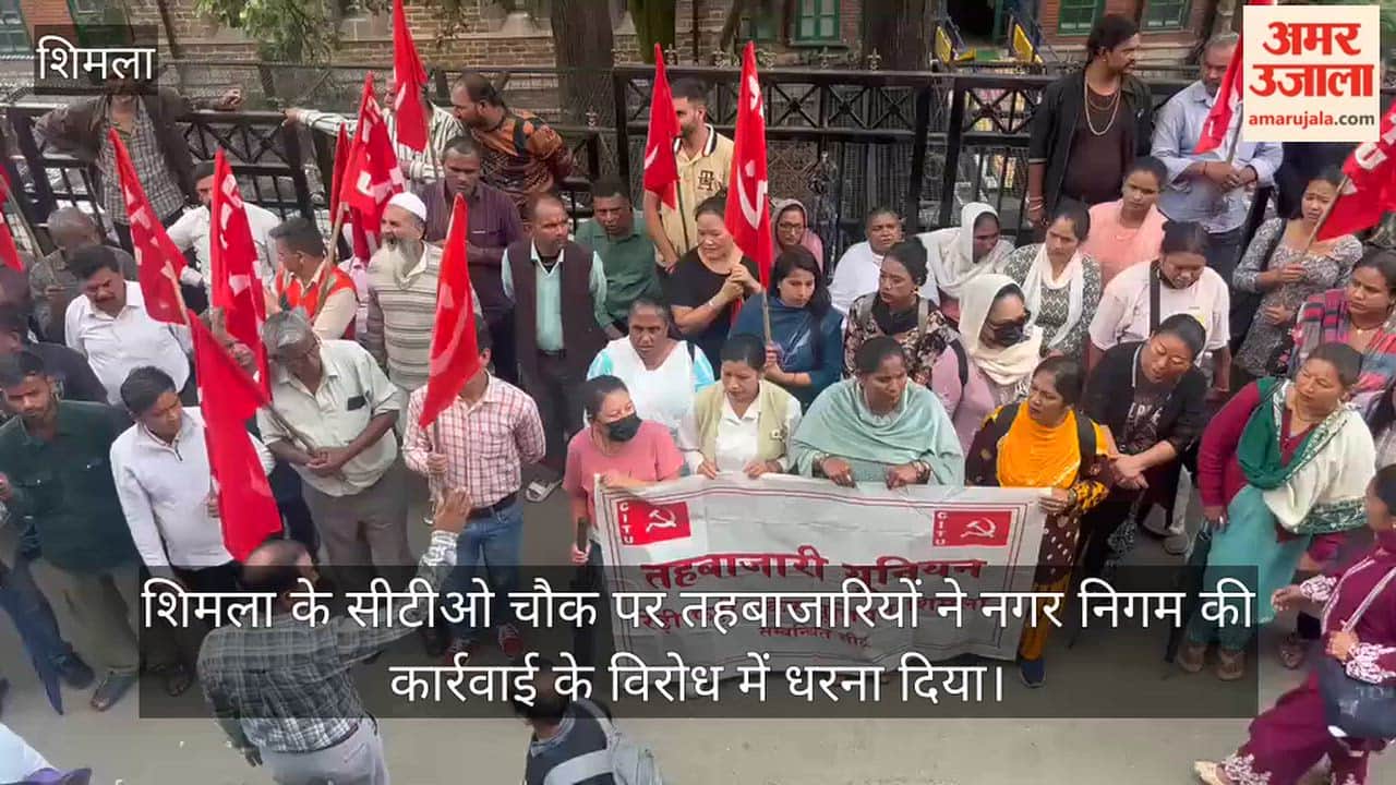 shimla street vendors protest cto chowk municipal action rehabilitation