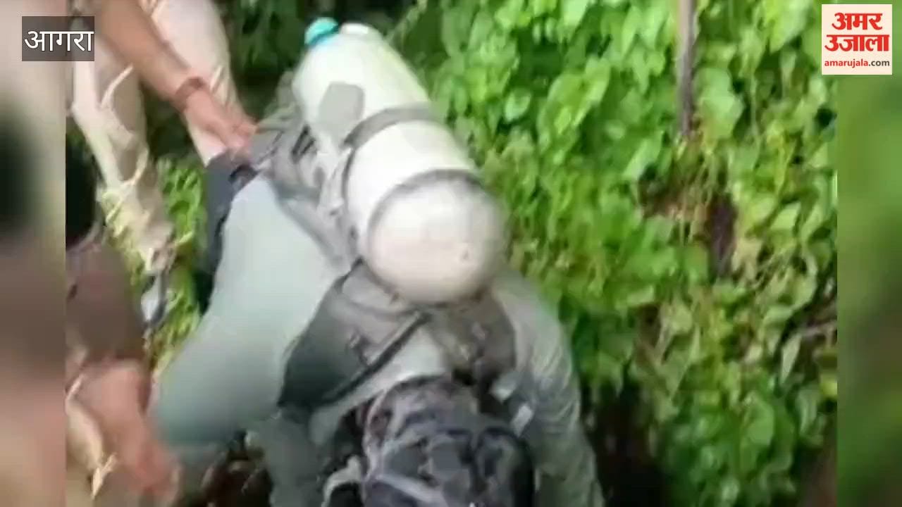 Man falls into 80-foot-deep well; fireman risks his life to rescue him.
