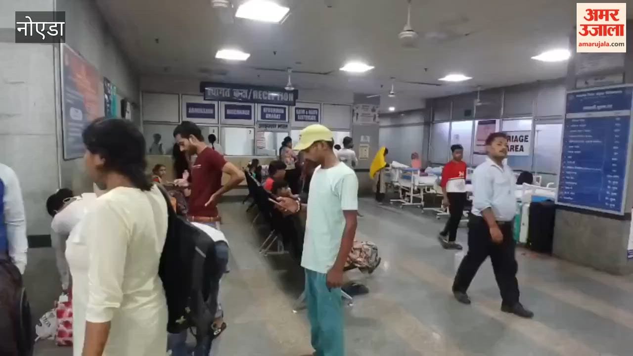 Noida: Patient rush at the district hospital increased amidst rain on Monday; over 100 cases of cold and cough among children.
