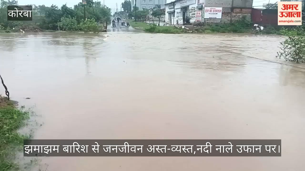 Korba, Dadar Manikpur Podibahar drains overflow, schoolchildren emergency vehicles stranded,