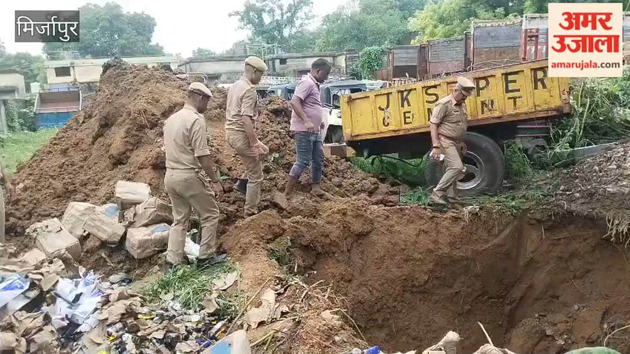 Over 10,000 liters of seized liquor destroyed using bulldozer