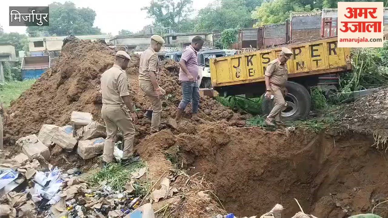 Over 10,000 liters of seized liquor destroyed using bulldozer