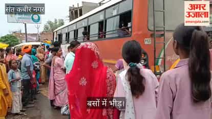 Crowds thronged the buses on Raksha Bandhan.