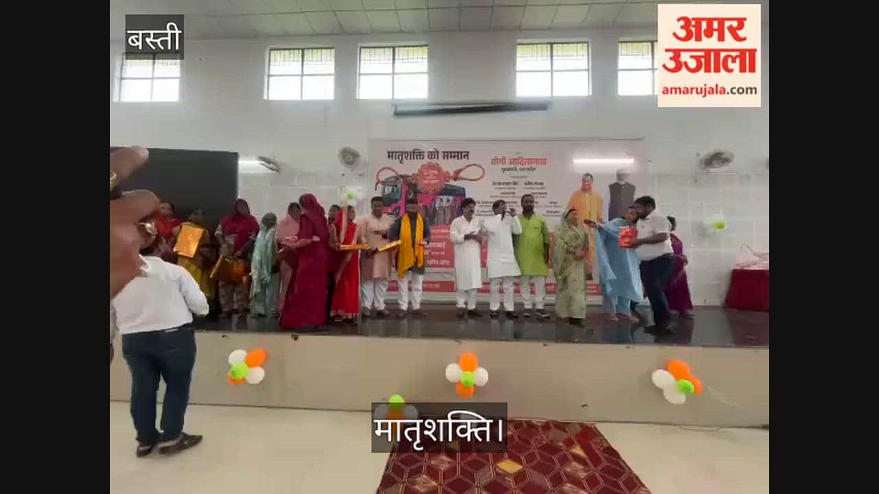 Women were delighted when they received sarees as gifts.
