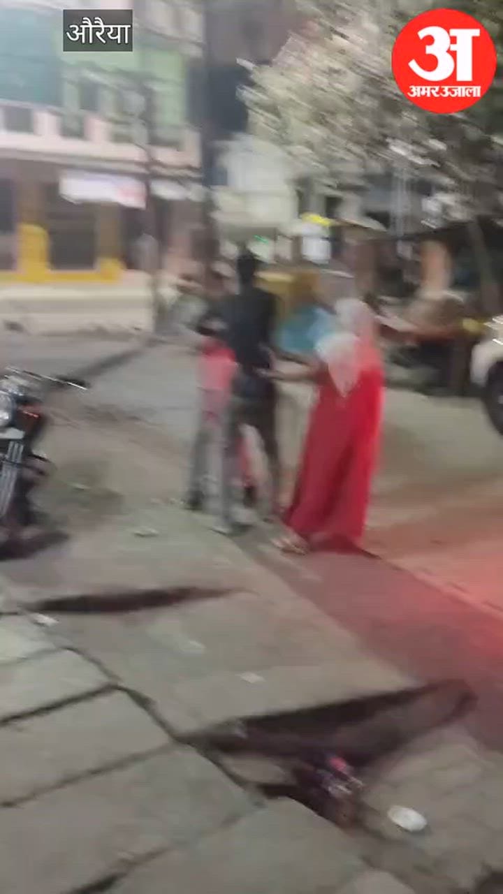 औरैया: जीजा-साले के बीच चले लात-घूसे, नारायणपुर का वीडियो वायरल