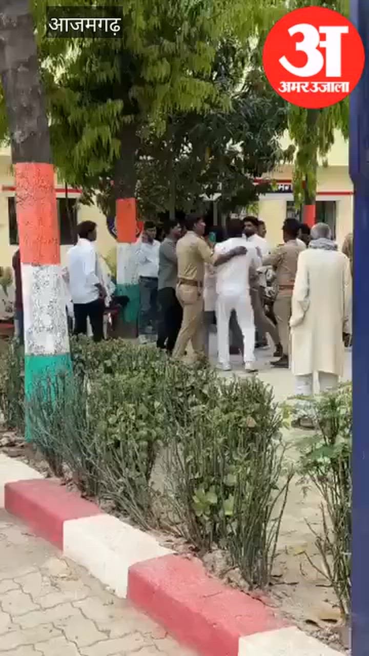 आजमगढ़ में भीम आर्मी के नेता को थाने में पीटा, VIDEO