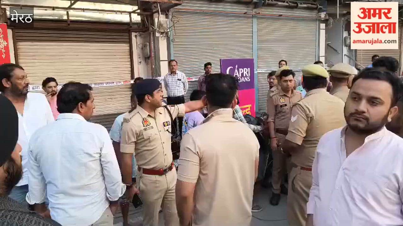 Meerut: Police showed strictness in Shastri Nagar Central Market