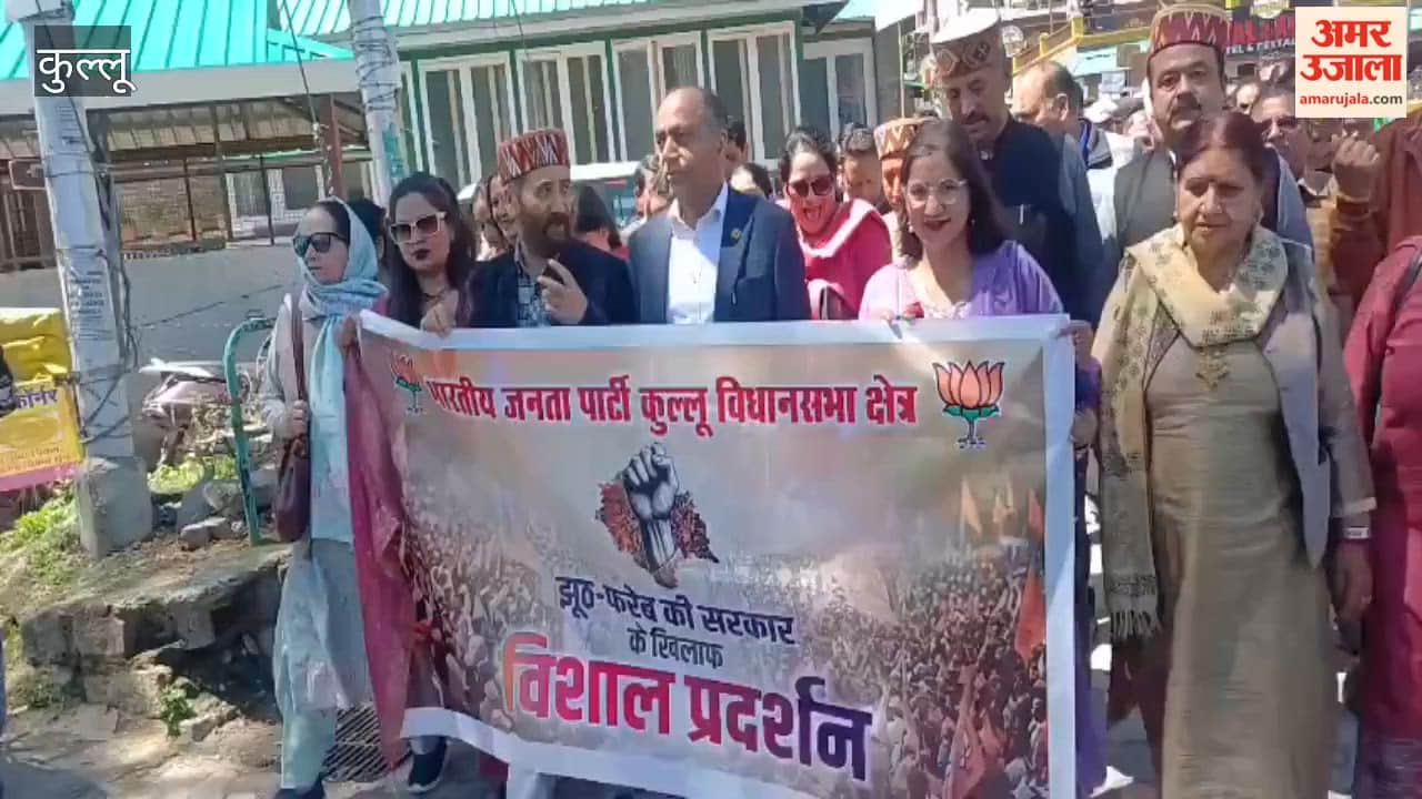 Kullu BJP Stages Sit-in Protest Against State Government in Dhalpur