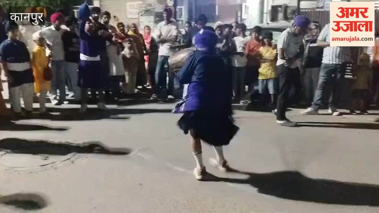 Kanpur: Gatka Squad Children Showcase Martial Arts Prowess During Nagar Kirtan