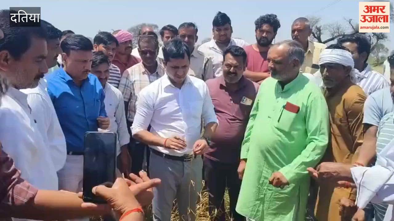 The Collector visited the fields to address crop damage caused by the rains and assured farmers of help.