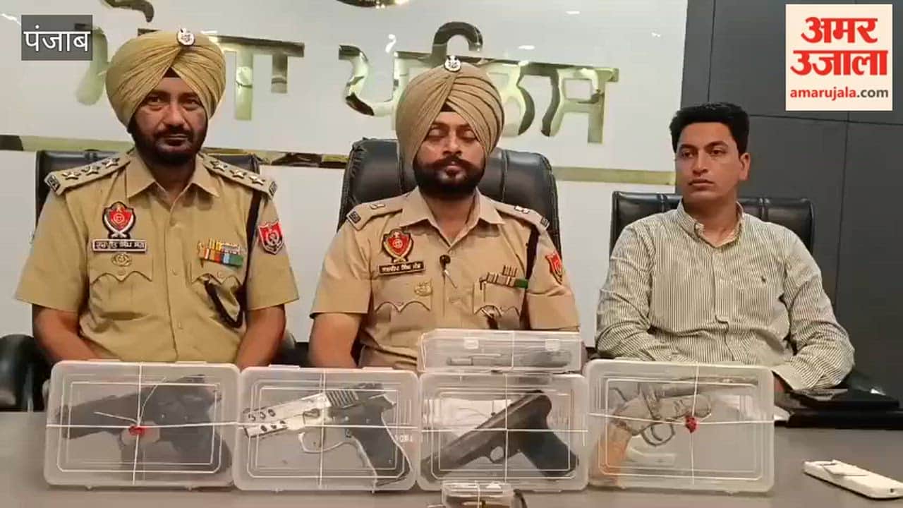The Moga CIA Staff has apprehended two accused, seizing five illegal pistols, four magazines, and ten cartridges.