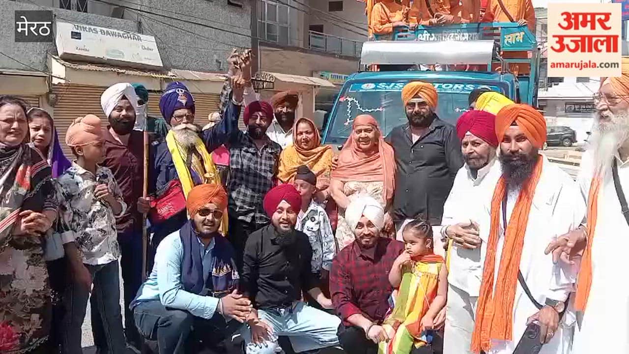 Devotees gather at Thapar Nagar Gurudwara, leave for Saifpura on Baisakhi