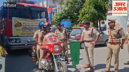 Awareness rally on Fire Service Week in Haldwani, SSP shows green flag