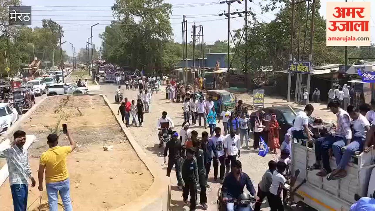 Grand rallies held in Meerut on Ambedkar Jayanti, thousands pay tribute